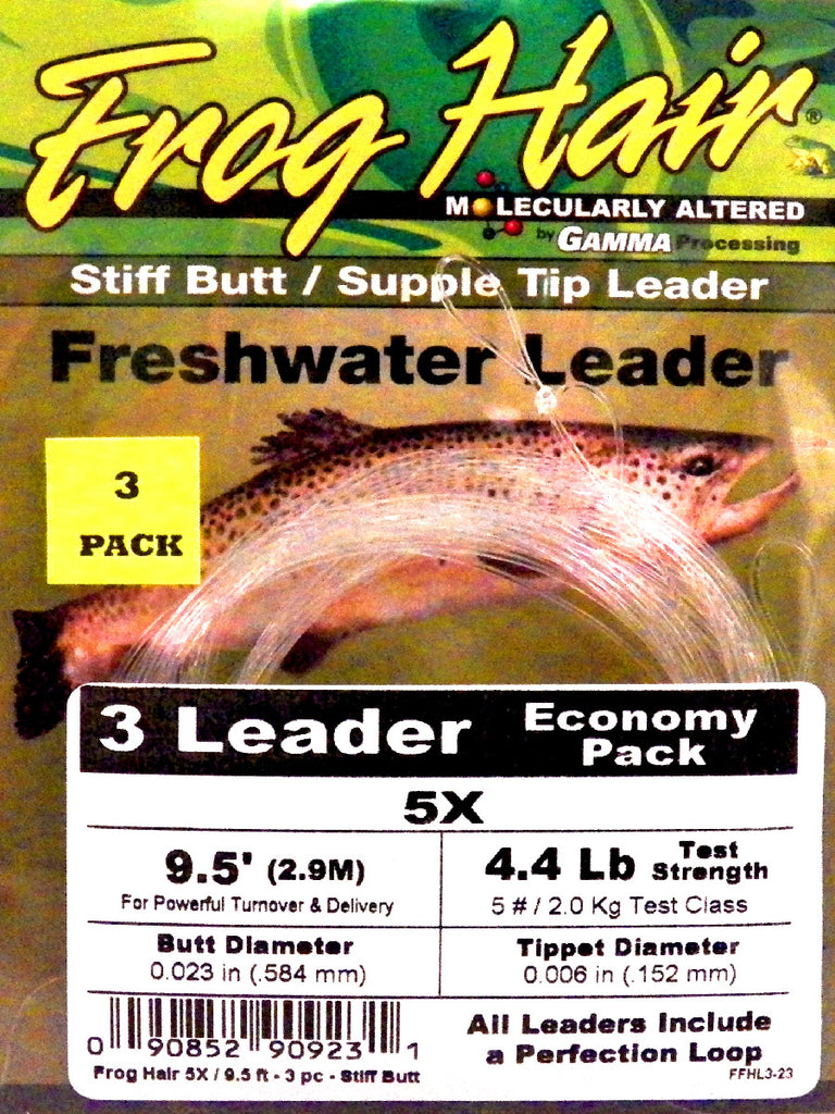 FrogHair Leaders - Stiff Butt (3pk)